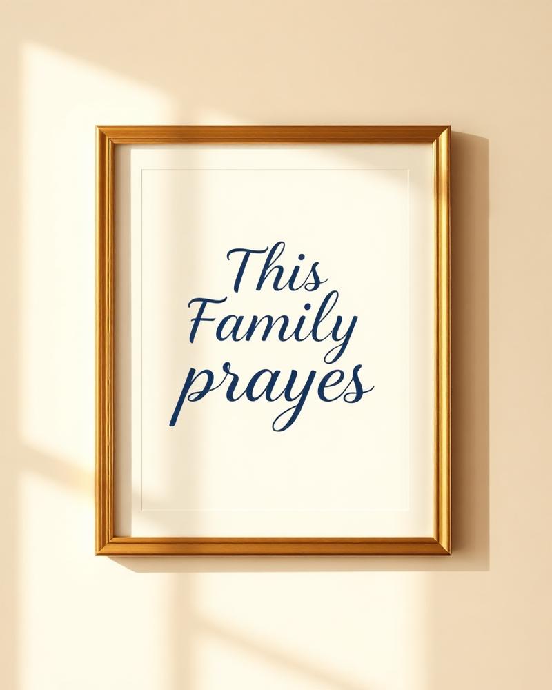 “This Family Prays” Picture Sign